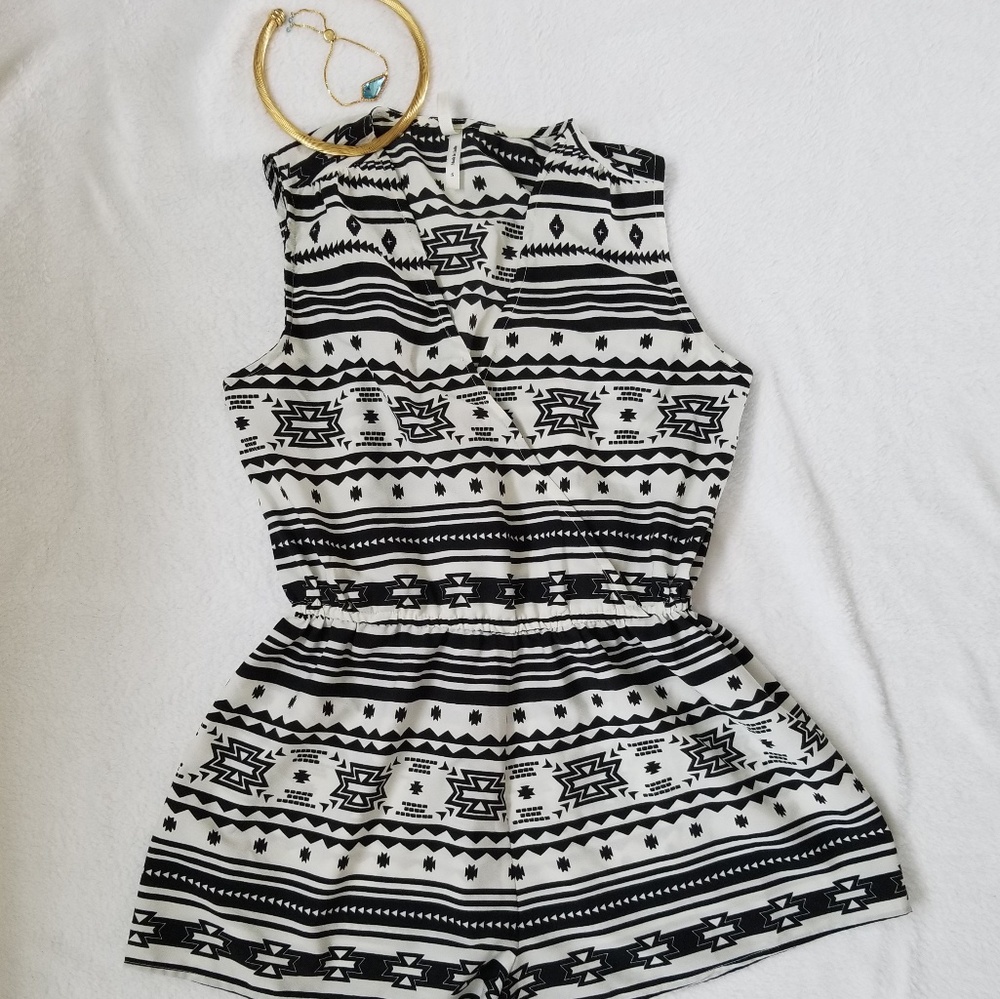 Beautiful Black and White Romper